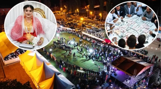 Aşiret düğününde geline 1 kilo altın, damada 5 milyon lira takıldı