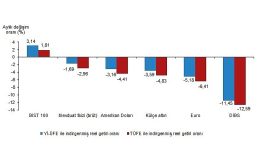 Aylık en yüksek gerçek getiri BIST 100 endeksinde oldu