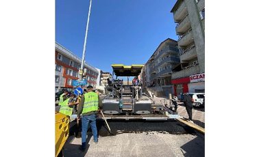 Büyükşehir Belediyesi, Derince Sırrıpaşa Vatan Caddesinin üstyapısını yeniliyor