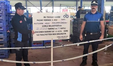 Kurallara Uymayan Pazarcılara Ceza Verildi