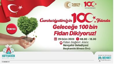 Nevşehir belediyesi vatandaşlara fiyatsız olarak 100 bin fidan dağıtacak