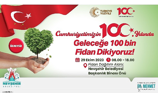 Nevşehir belediyesi yarın 100 bin fidan dağıtacak