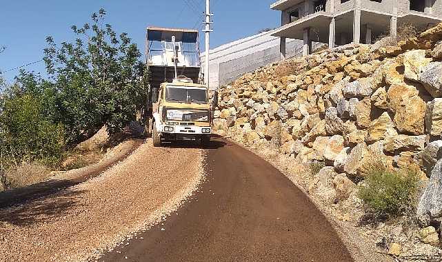 Alanya Özvadi küme yolu asfaltlandı