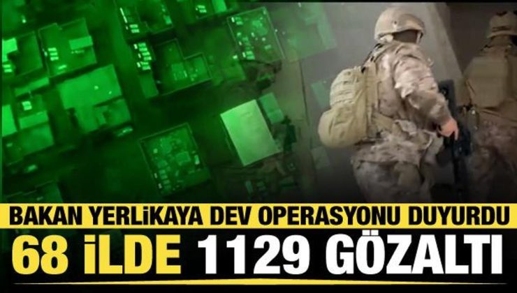 Bakan Yerlikaya duyurdu: 68 ilde MERCEK-6 Operasyonları! 1129 kişi gözaltında