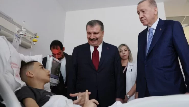 Cumhurbaşkanı Erdoğan’dan Gazze’den getirilen hastalara ziyaret