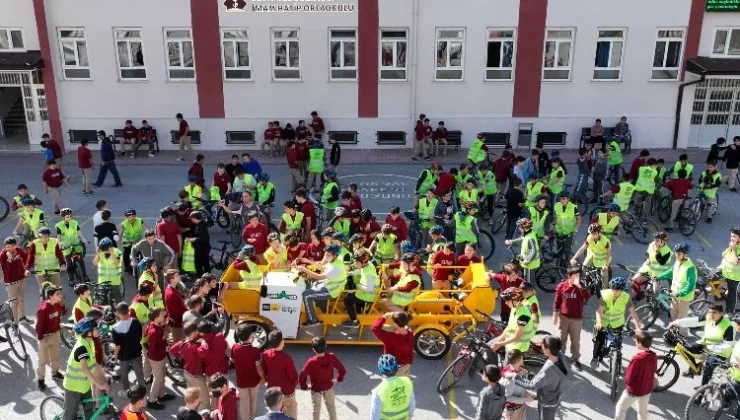 Konya uygulamasıyla yine örnek olacak… Öğrenciler okula bisikletle gidiyor