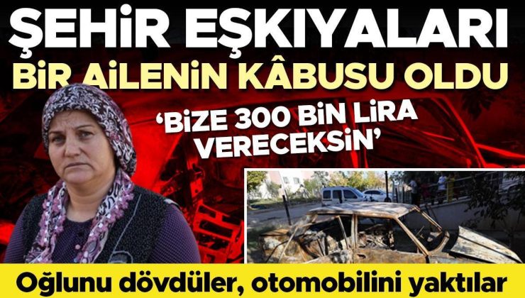 Şehir eşkıyaları bir ailenin kâbusu oldu: Önce oğlunu dövdüler sonra otomobilini yaktılar